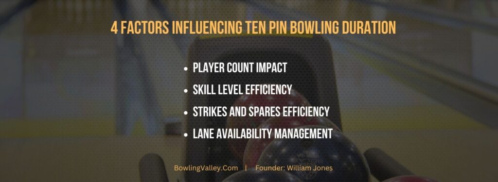 How long does a game of 10 pin bowling take?